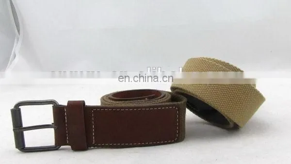 Fashion Canvas Belt With Leather For Men Seat Belt Buckle