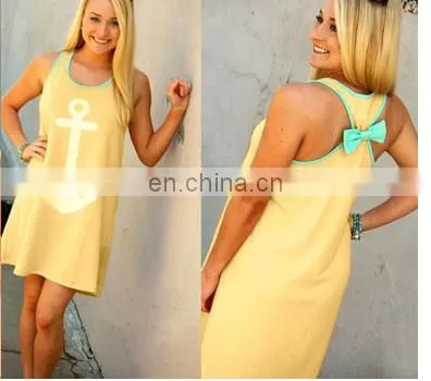 Fashion Anchor Trunk Girls Beachwear Dresses