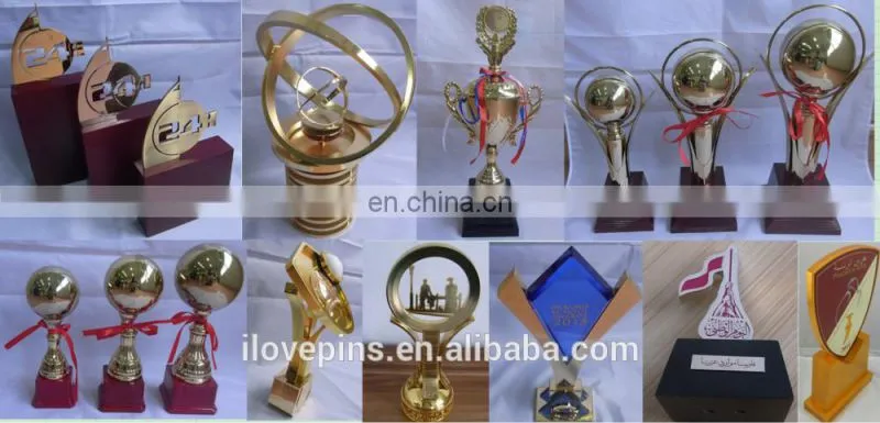 golden excellence awards metal trophy for wholesale