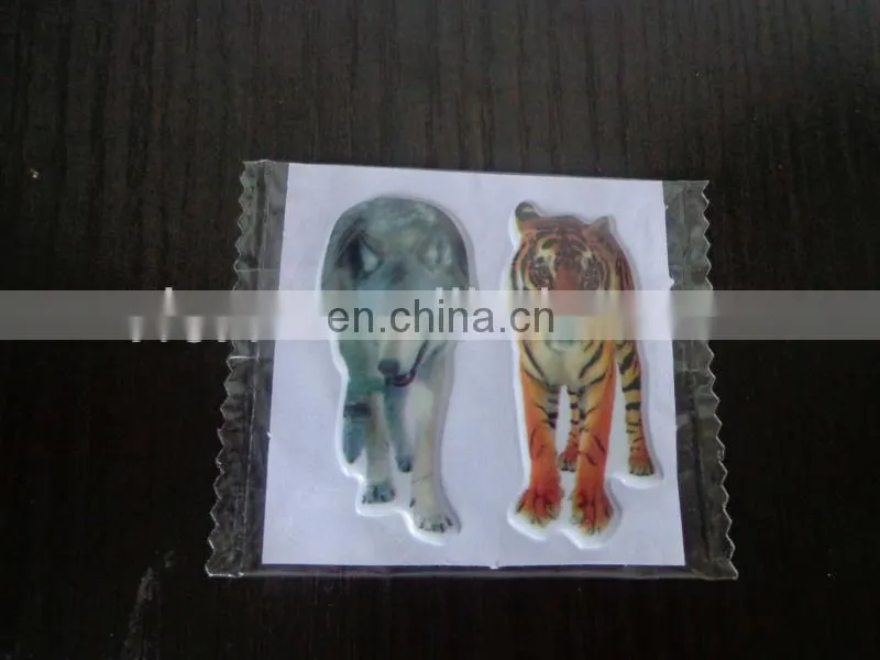 Fashion design promotional colorful lovely cartoon small puffy stickers