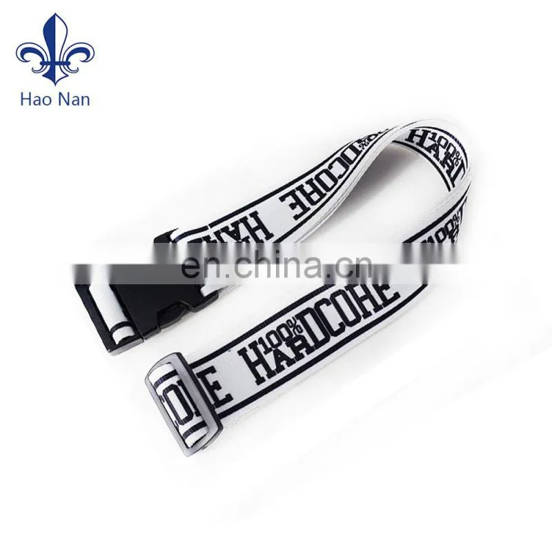 Cheap personalized embroidered luggage strap with custom logo