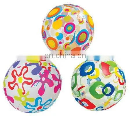 Plastic PVC Inflatable Beach Ball With Logo Printed For Advertision