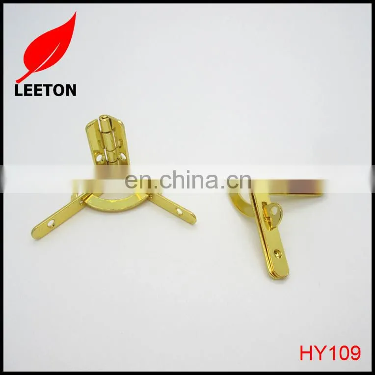 Factory supply shiny gold quadrant hinge for wooden boxes
