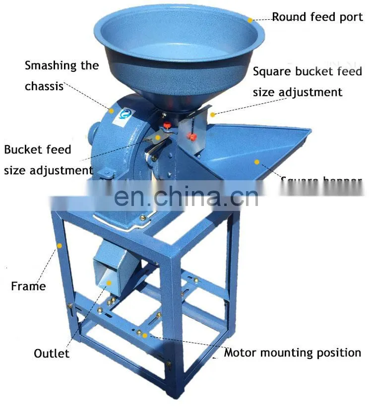 AGRO Portable Corn Grain Grinding Flour Mill Crusher Machine