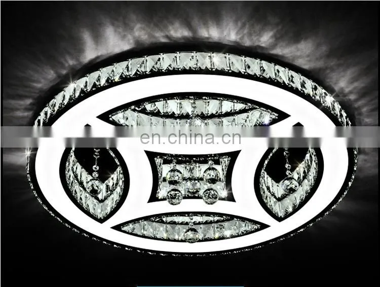Led ceiling lamp fashion crystal ceiling lamp stainless steel creative led lightings