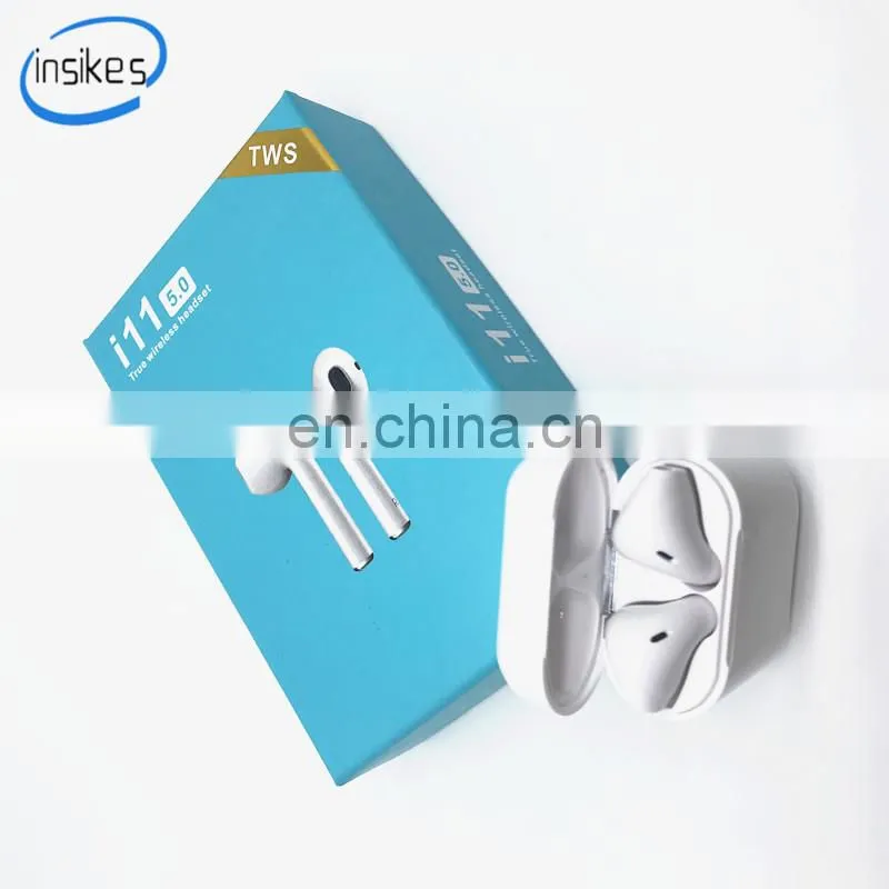 i11 TWS Earphone 2019 Hot Sale Factory High Quality headphone Portable 5.0 Wireless Earphone tws with Charging Case