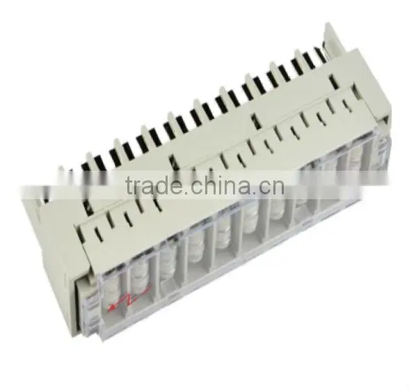 10 Pair Protection magazine with 2 or 3 pole surge arrester