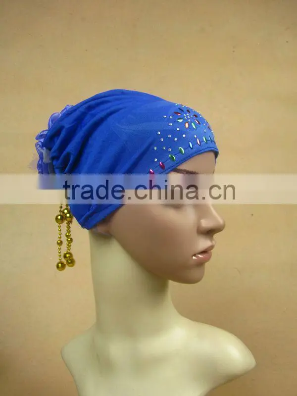 A522 fashion flower islamic hijab cap,muslim hejab hat