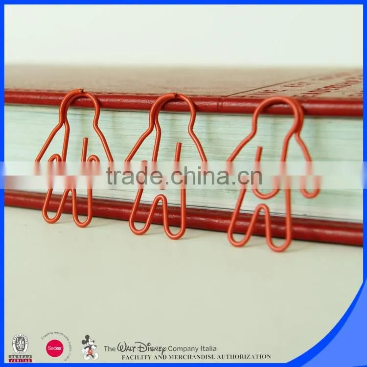 Without mould customized children shape paper clip boy shape