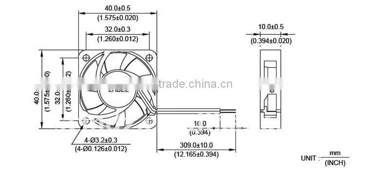 competitive price dc cooling fan 3v 5v 12v 40*10mm