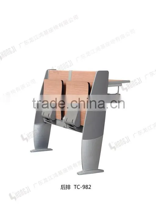 Aluminium alloy leg patented folding school desks and chairs for university TC-982-E
