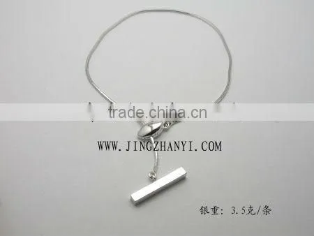 925 Silver Link Bracelet With Gemstone Charm