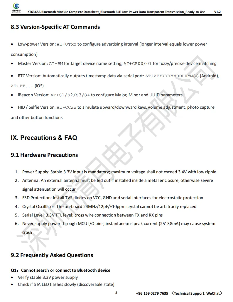 20260527_KT6368A Bluetooth Module Complete Datasheet_Bluetooth BLE Low-Power Data Transparent Transmission_Ready-to-Use_V1.3_08.png