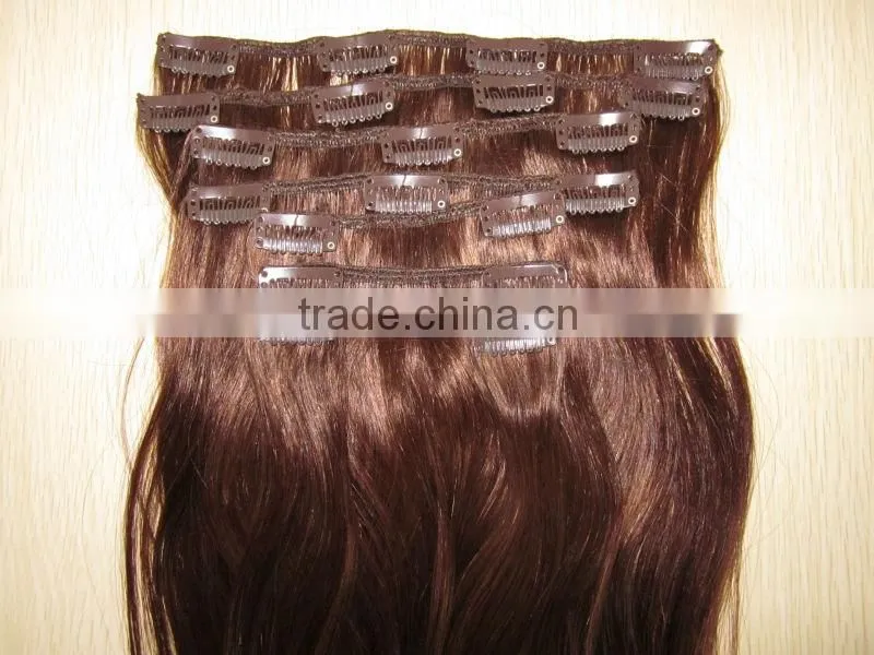 100%high quality clip in hair extensions