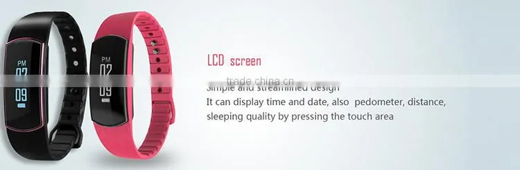 New Arrival Bluetooth Bracelet Activity Tracker Pedometer Sleep Monitor Sync with IOS Android