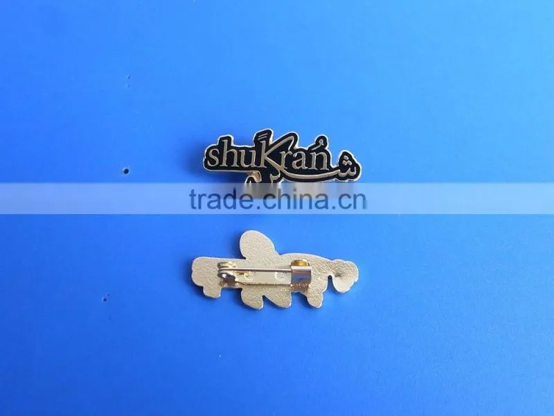 zinc alloy black painting pin badge