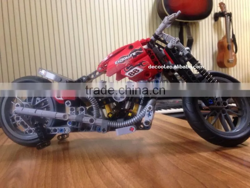 Decool Bricks Toys 378pcs Transport Series Technic Motorcycle 3354 Sets Educational DIY Toys for children