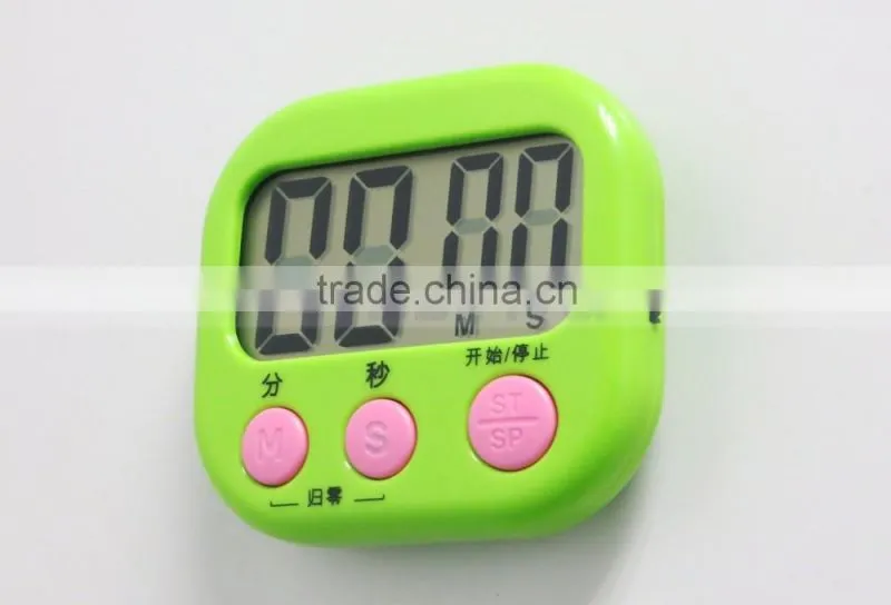 2.9 Inch LCD Big Screen AAA Battery Countdown 4 Color Digital Kitchen Timer