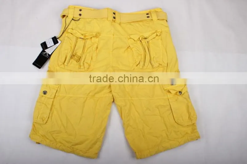 Men's washed cargo shorts with waistband in stock jeans