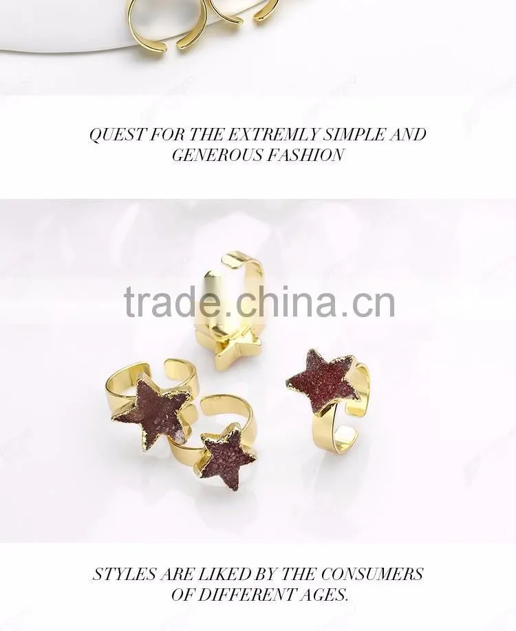 New fashion engagement ring, Custom shape star rings