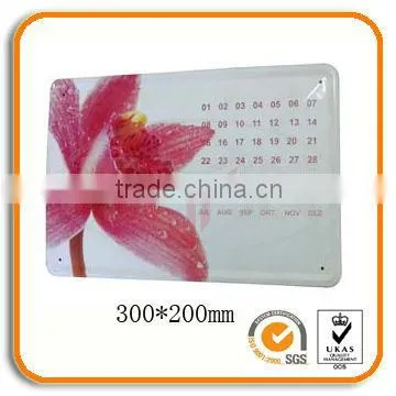 Tin Sign for Calendar