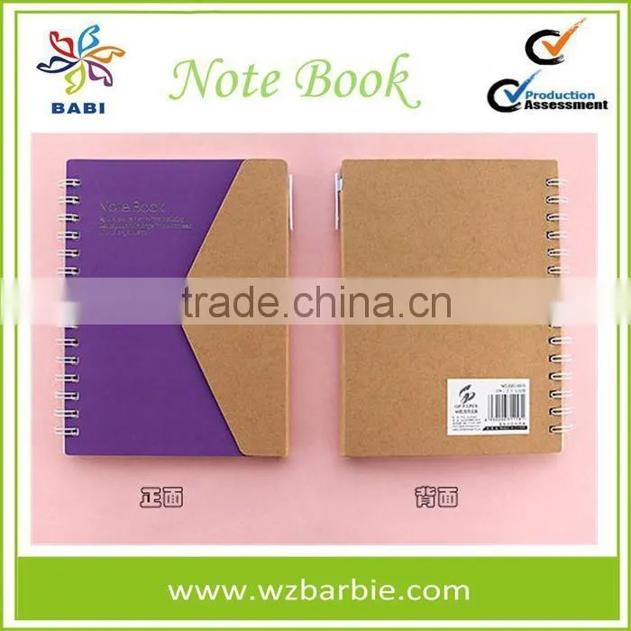 Kraft Spiral Notebook With Pen And Custom Logo Printing