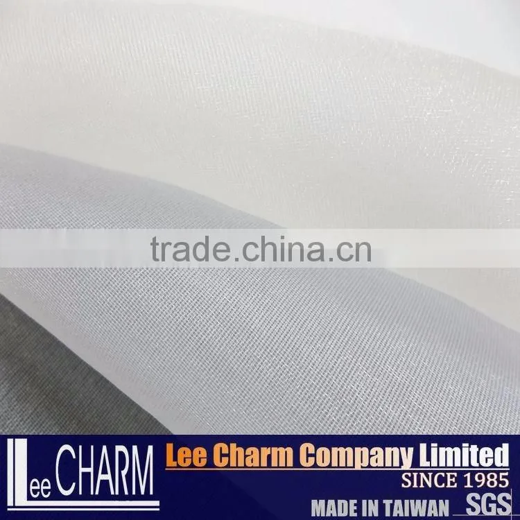 100% Polyester Satin Ivory Organza Fabric