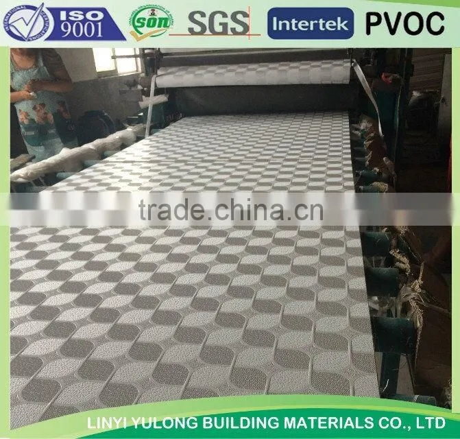golden pvc laminated gypsum ceiling tiles
