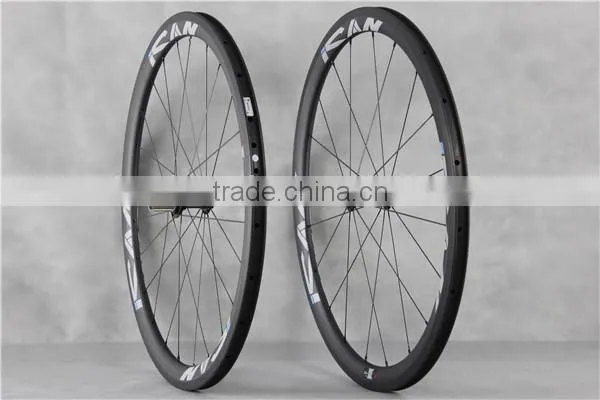 Super light carbon clincher wheelset wide edge carbon fiber wheels W40C