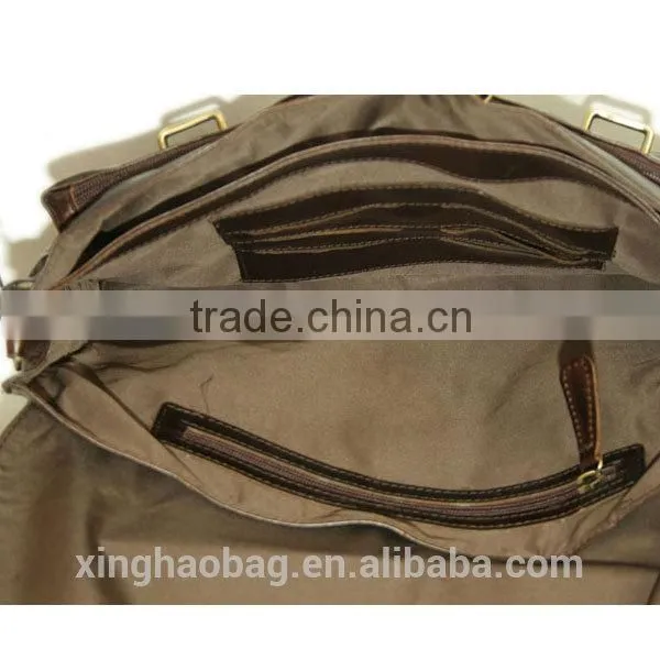 2014 branded men's briefcase brown leather briefcase bag