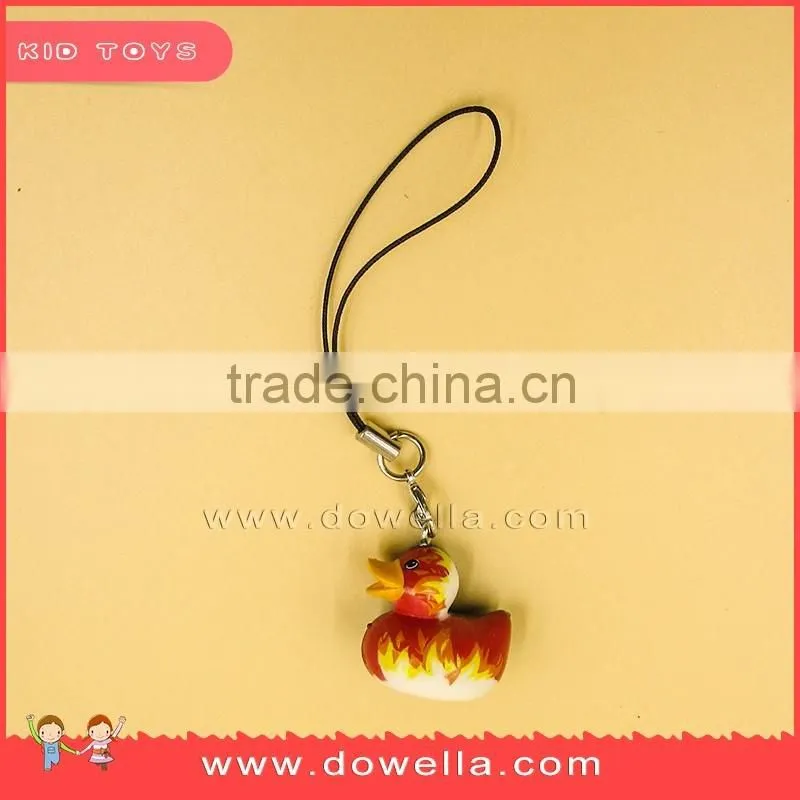 Rubber color duck with keychain/plastic keychain gift