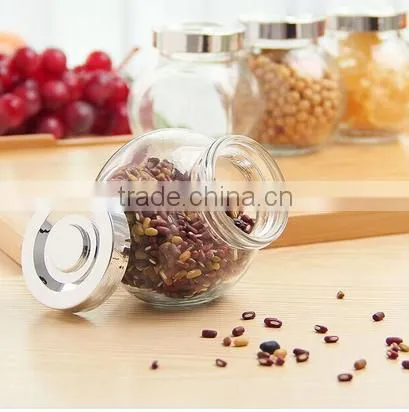 Cheap price sauce seasoning bottle of storage tank bottle glass jar and joyful small jam jar sugar pot