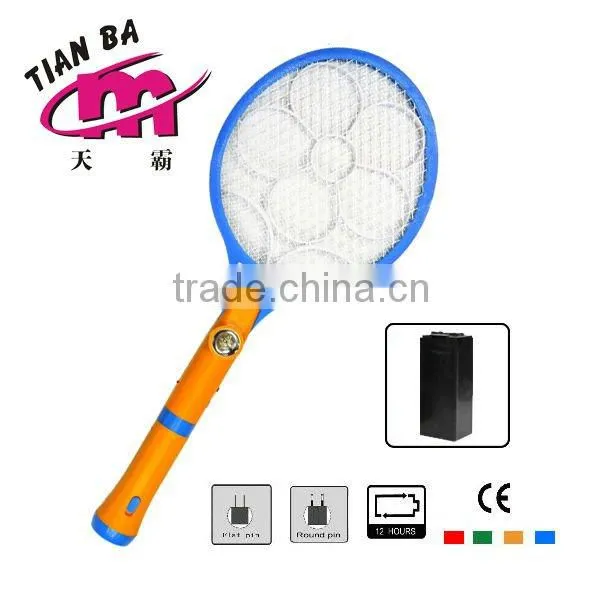 HXP rechargeable mosquito racket with toch/pest repeller