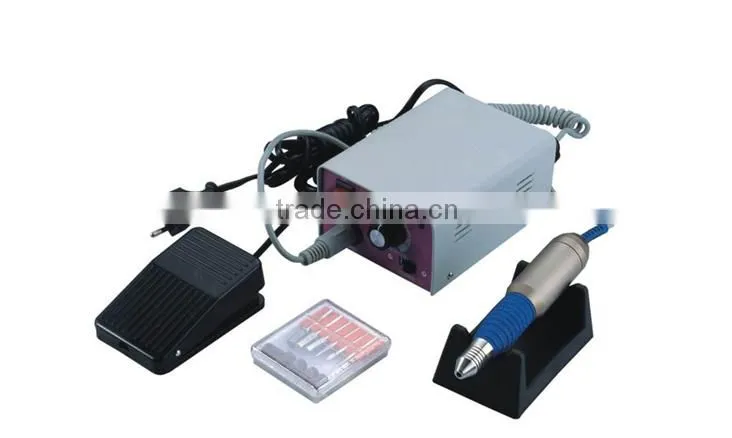 110/220V wholesale Electric Nail Drill Art Equipment Glazing Manicure Machine 6 Bits Kit Tools With Foot Pedal, whoesale