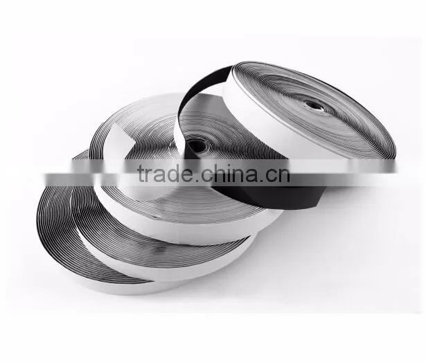 100% Nylon black self-adhesive hook and loop fastener back with glue