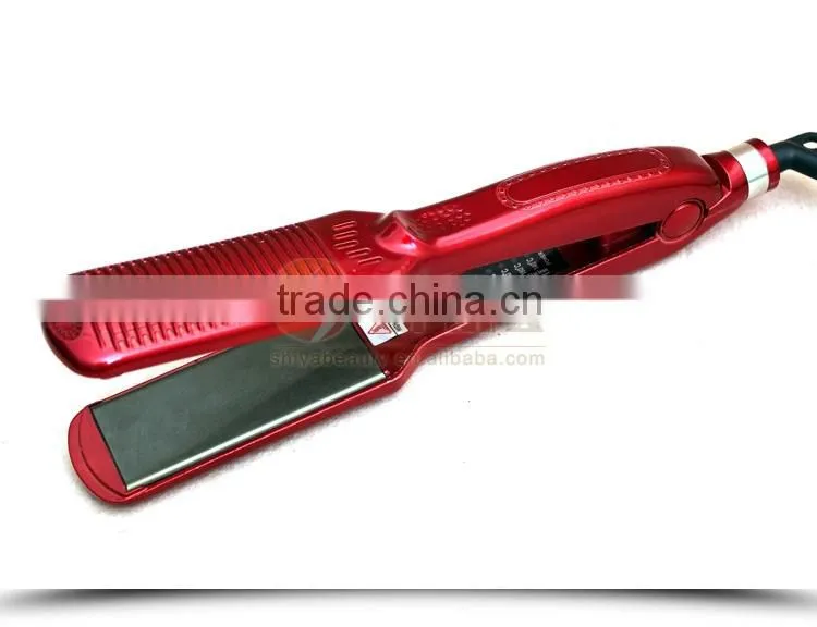 Professional 2 in 1 hair straightener flat iron and curling irons LED display 2.5 meter 360 power cord SY-891