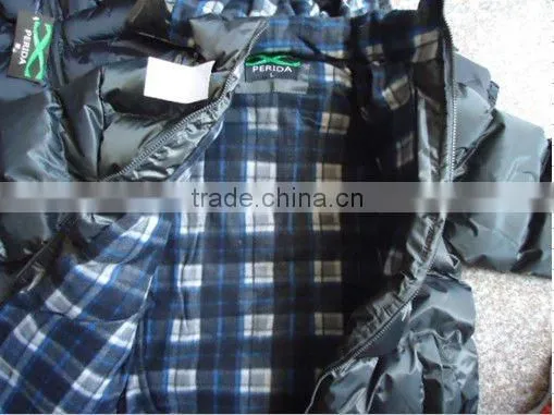 2013 news mens fashion nylon jackets with polar fleece lining