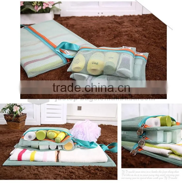 JUSTOP New Design 4 in 1 Mesh Fabric Travel Organizer Bag in Bag Set