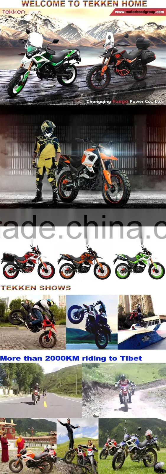 All-Terrain Motorcycle TEKKEN250 Sports Bike 6 International Gear Racing