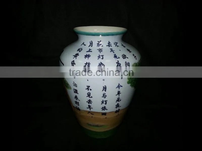 Antique Chinese Hand painted large Porcelain vase