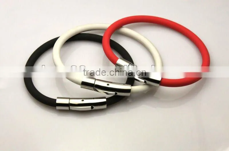 2012 new design ge-ti energy bracelet silicone with special clasp