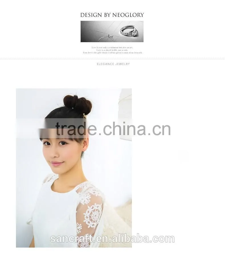 Two colors fine decorative fine hair claws