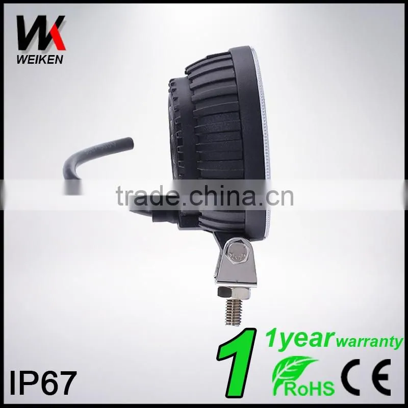 WEIKEN 9W led truck tractor work light ip67 waterproof 24 hour work light WK-0903