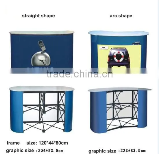aluminum pop up counter advertising counter