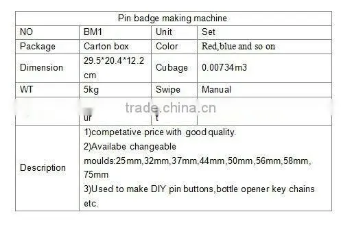 Rectangle button making machine