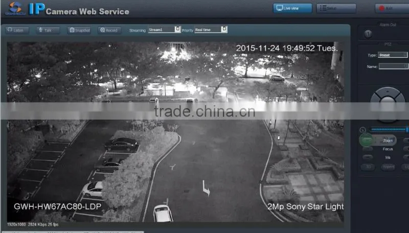 GWSECU SONY178 ip camera ture WDR 120DB poe Super Low Lux super clear image Black glass color image in alltime