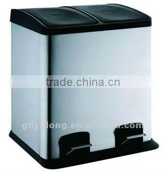Compartment pedal Stainless steel dustbin