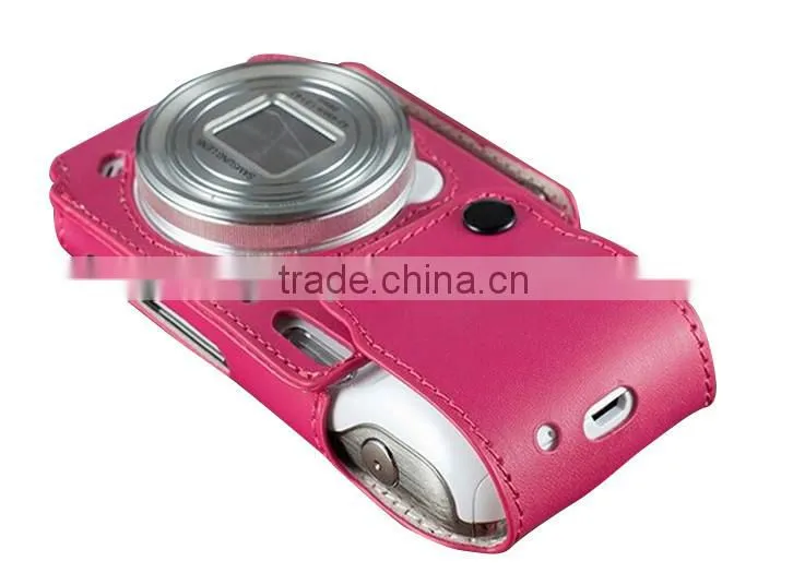 Best Selling Orange Leather Camera Bag,leather pouch for camera