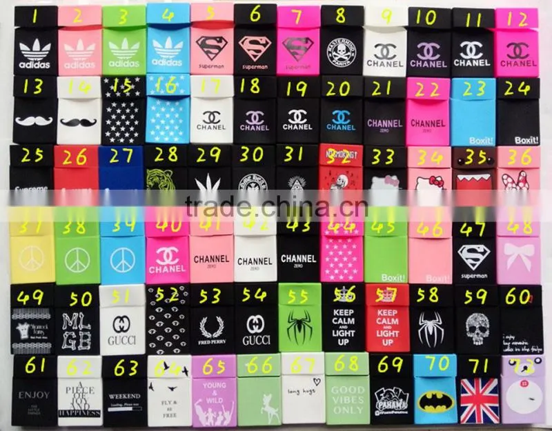 custom logo silicon cigarette packet case
