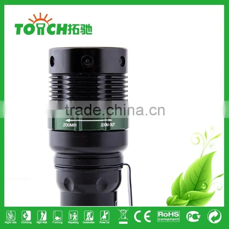 Self Defense Tactical Flashlight High Power Rechargeable Hunting Flash Light XPE Flashlight for Outdoor Camping 8002